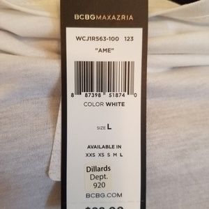 BCBG white long sleeve